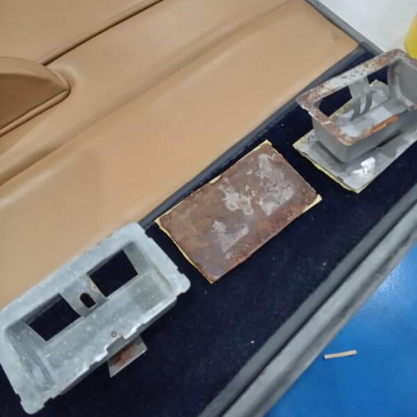 230126 1969 Aston Martin DB6 Volante Fuel Caps Door Cards Battery Mount and Stone Guards 38