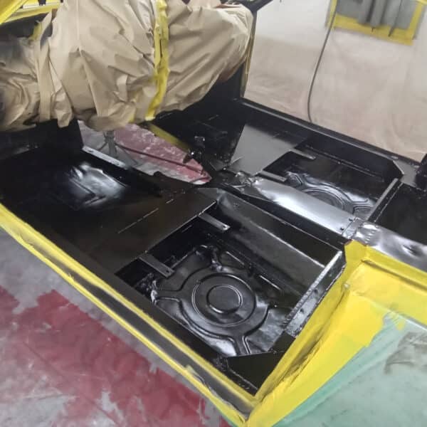 240126 1970 Aston Martin DBS Wheel Arch and Boot Painted Black 5