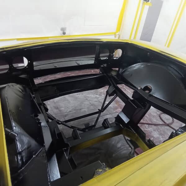 240126 1970 Aston Martin DBS Wheel Arch and Boot Painted Black 7