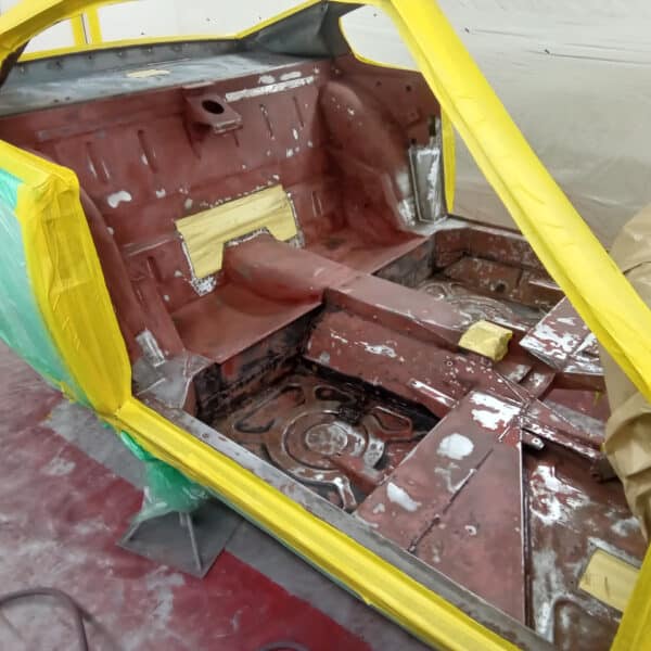 240126 1970 Aston Martin DBS Wheel Arch and Boot Painted Black 8