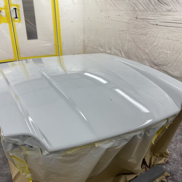 240126 1991 Jaguar XJS Bonnet Primer and Paint Reaction