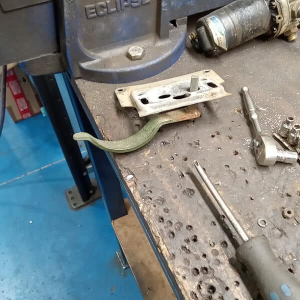 270126 1956 Land Rover Series 1 OS Door Lock Plate 6