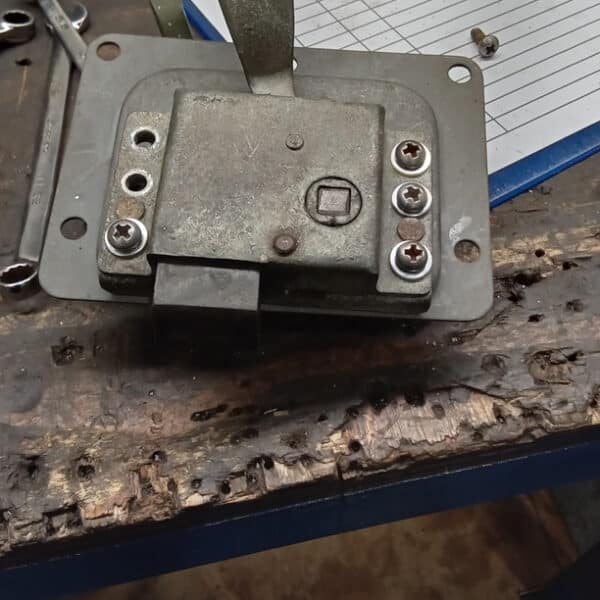 270126 1956 Land Rover Series 1 OS Door Lock Plate