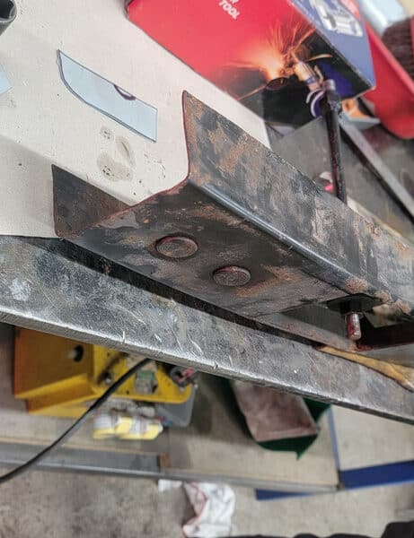 190226 1991 Jaguar XJS Rear Bumper Bracket Repaired 3