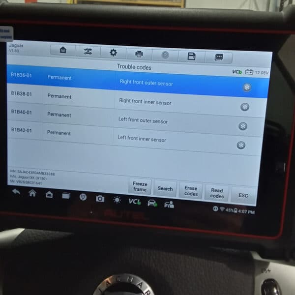 2010 Jaguar XKR Parking Sensor Fault 3