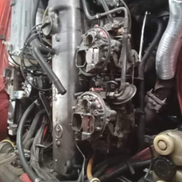 280126 1973 Mercedes 250 Remove Old Carbs Install New 5