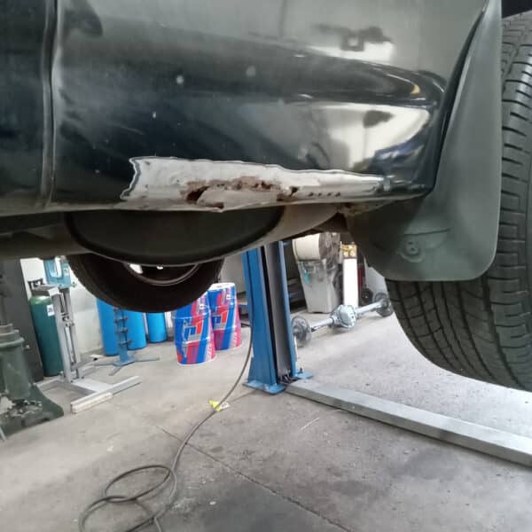 280126 1996 Bentley Continental Drivers Quarter Panel rust repair 2