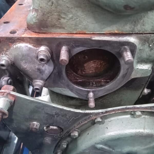 040326 1955 Austin Healey Radiator water pump brakes and gearbox tunnel 13