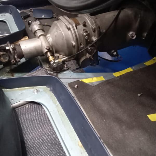 040326 1955 Austin Healey Radiator water pump brakes and gearbox tunnel 16