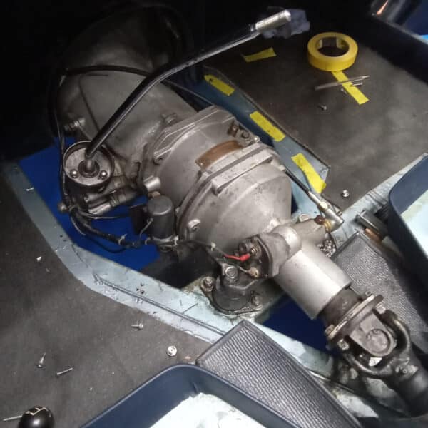 040326 1955 Austin Healey Radiator water pump brakes and gearbox tunnel 17