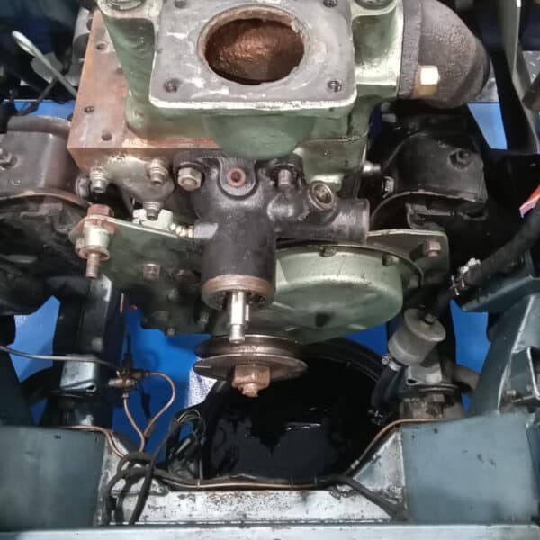 040326 1955 Austin Healey Radiator water pump brakes and gearbox tunnel 19