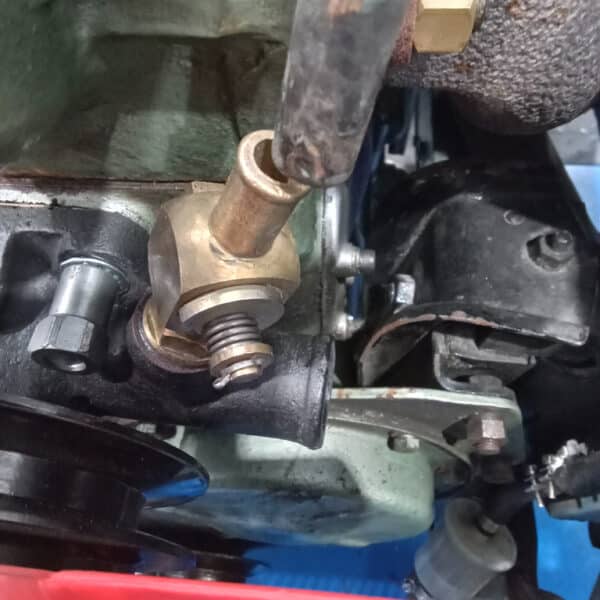 040326 1955 Austin Healey Radiator water pump brakes and gearbox tunnel 3