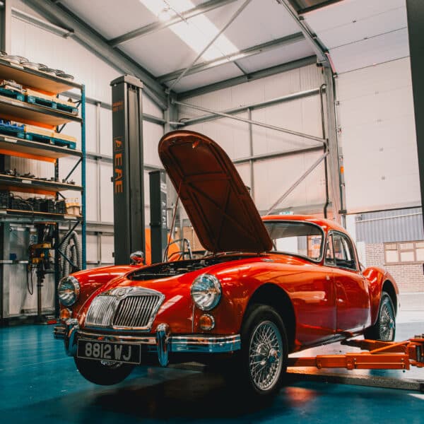 050326 1960 MGA Coupe in Workshop 1