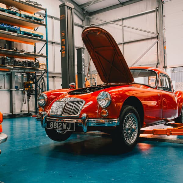 050326 1960 MGA Coupe in Workshop