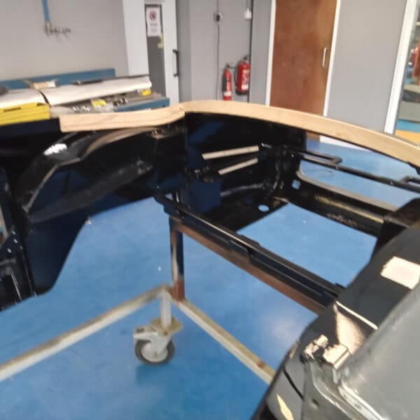 120326 1955 Aston Martin DB2 Drophead Coupe body back on chassis 11