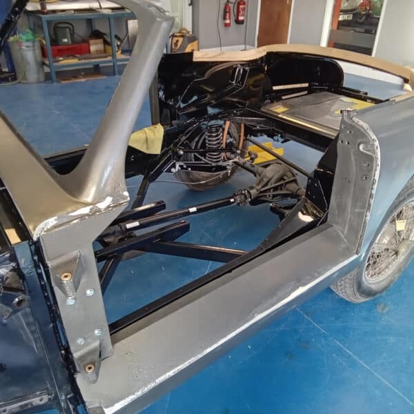 120326 1955 Aston Martin DB2 Drophead Coupe body back on chassis 2