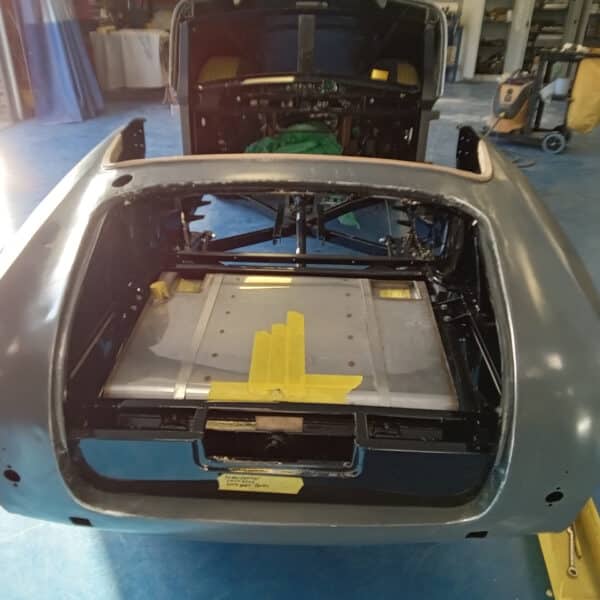 120326 1955 Aston Martin DB2 Drophead Coupe body back on chassis 4