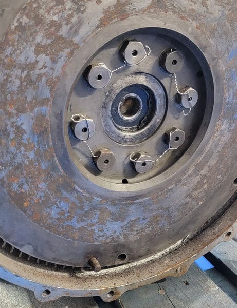 120326 1970 Aston Martin DBS Clutch and Flywheel Rust 1