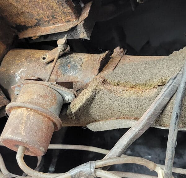 120326 1970 Aston Martin DBS Firewall Sanded and Rust Protected 2 1