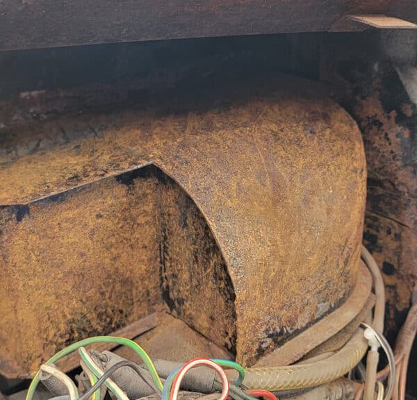 120326 1970 Aston Martin DBS Firewall Sanded and Rust Protected 4 1