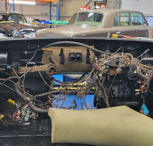 120326 1970 Aston Martin DBS Firewall Sanded and Rust Protected 8 1