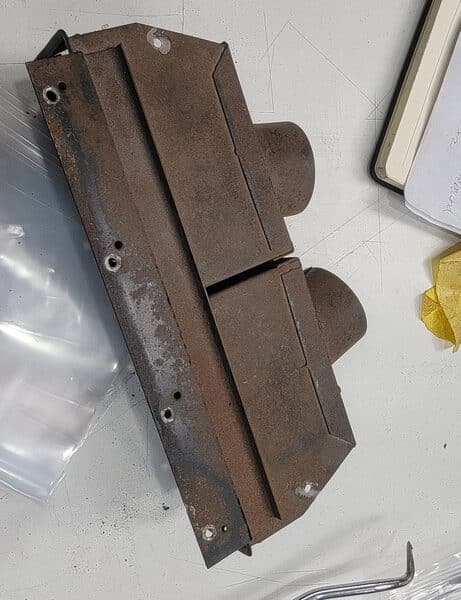 120326 1970 Aston Martin DBS Vents Disassembled for Sand Blasting 2 1