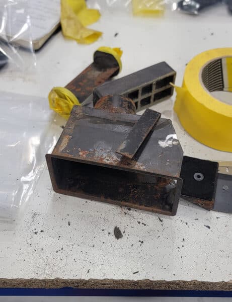 120326 1970 Aston Martin DBS Vents Disassembled for Sand Blasting 4 1