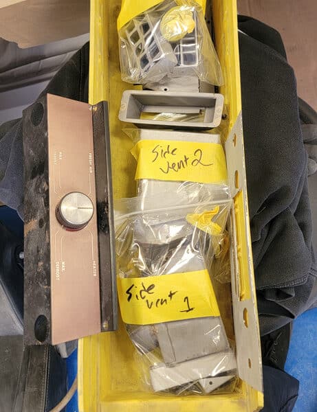 120326 1970 Aston Martin DBS Vents Disassembled for Sand Blasting 8 1