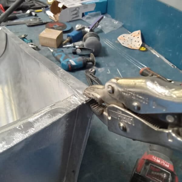 130326 1955 Aston Martin DB2 Drophead Coupe Welding Repairs to Flanges 3