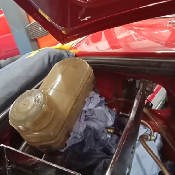 140326 1968 MGC Roadster Master Cylinder Removal 2