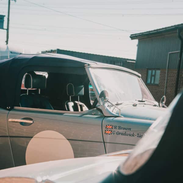 180326 1955 Austin Healey 100 1960 Austin Healey 3000 Outside Workshop 7