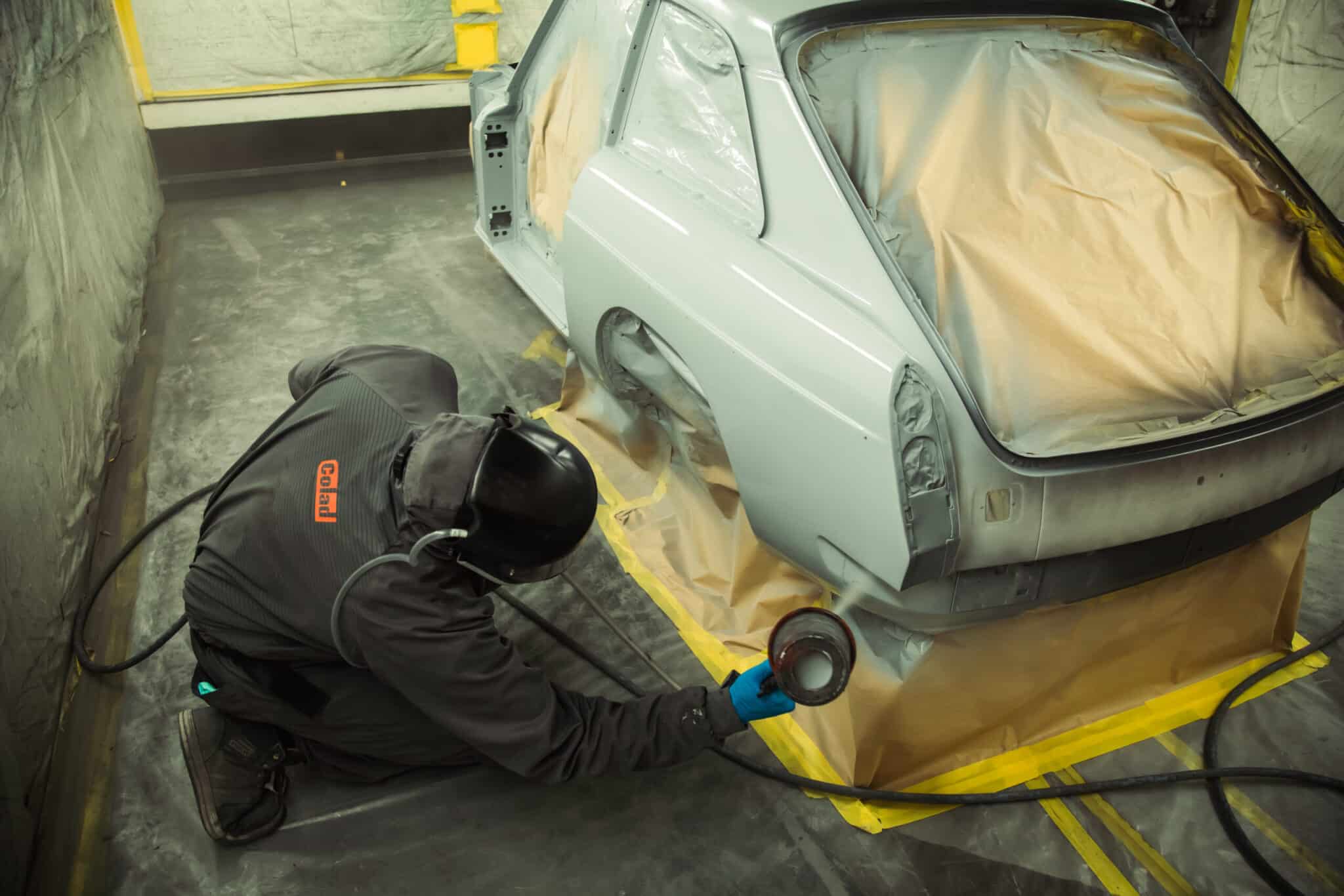 180326 1975 MGB GT V8 Bodyshell in Final Primer 48 scaled