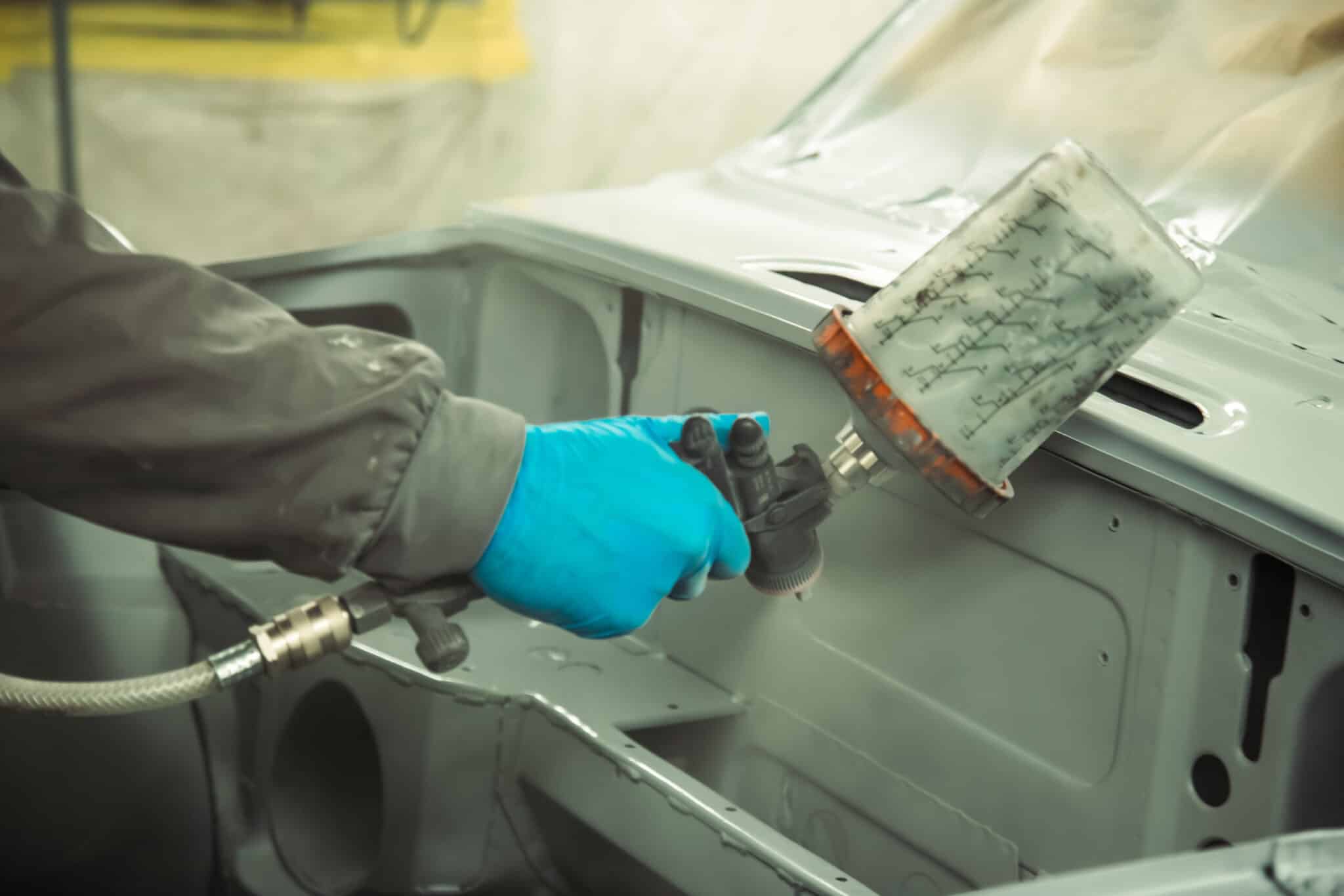 180326 1975 MGB GT V8 Bodyshell in Final Primer 60 scaled