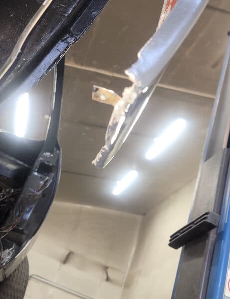 080426 1970 Aston Martin DBS Vantage B Pillar rust repair 5