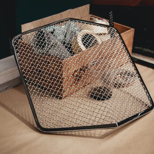 140426 1954 Jaguar XK120B Grille back from chromers 5