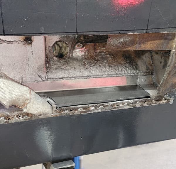 150426 1970 Aston Martin DBS A Pillar Rust Repair 3