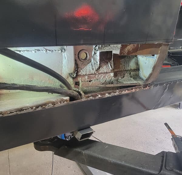 150426 1970 Aston Martin DBS A Pillar Rust Repair