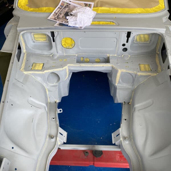 150426 1975 MG B GT V8 Engine bay seam sealed