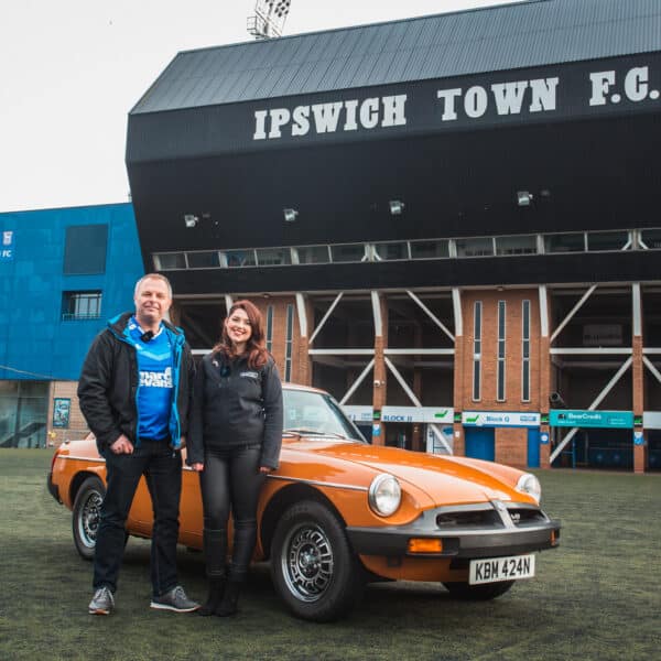 1975 MGB GT V8 delivery at ITFC portman road 10
