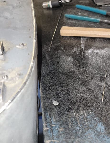 270326 1955 Aston Martin DB2 Drophead Door Lips Welded 2