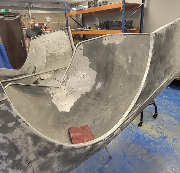 310326 1955 Aston Martin DB2 Drophead Coupe Bonnet Sanding 3