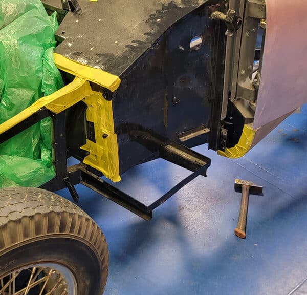 310326 1955 Aston Martin DB2 Drophead Coupe Front Seal Panel Removed for Prep 4