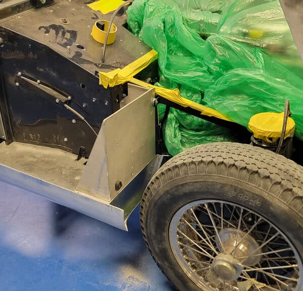 310326 1955 Aston Martin DB2 Drophead Coupe Front Seal Panel Removed for Prep 5