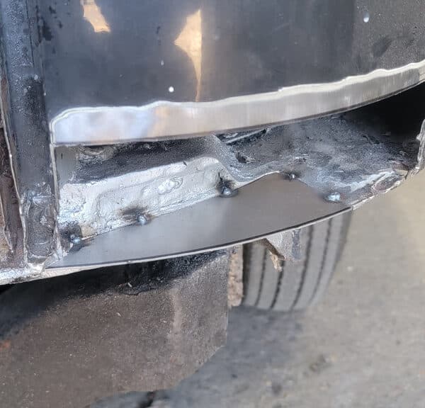 120526 1958 Rover 90 Driver Quarter Panel Rust Repair 4