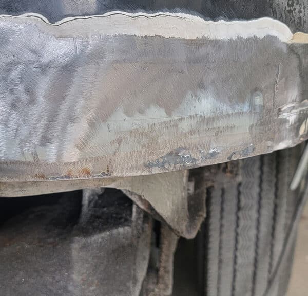 120526 1958 Rover 90 Quarter Panel Repair Finished 2