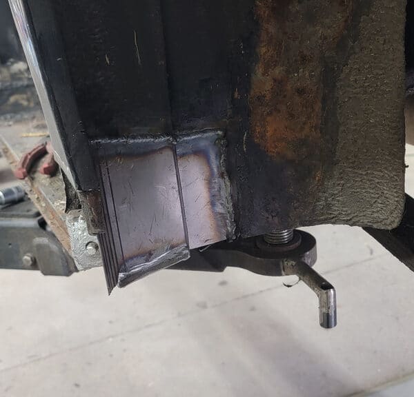 150526 1958 Rover 90 Lower Hinge Rust Repair