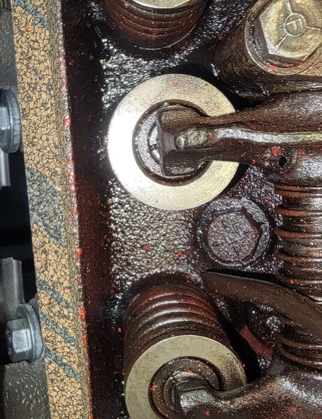 190526 1955 Ford Thunderbird Timing Marks and Paint in Engine 2
