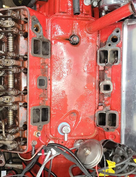 200526 1955 Ford Thunderbird Intake Manifold Removed 2