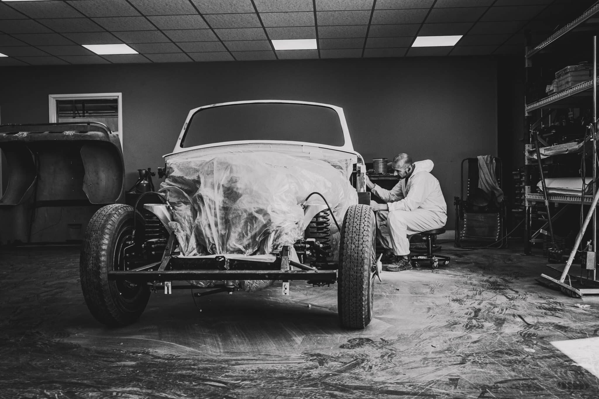 280526 1955 Aston Martin DB2 Drophead Panel Levelling 12 scaled