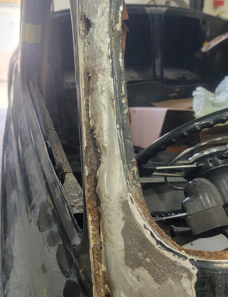 020626 1958 Rover 90 A Pillar Repair